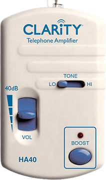 Phone amplifier for hearing impaired